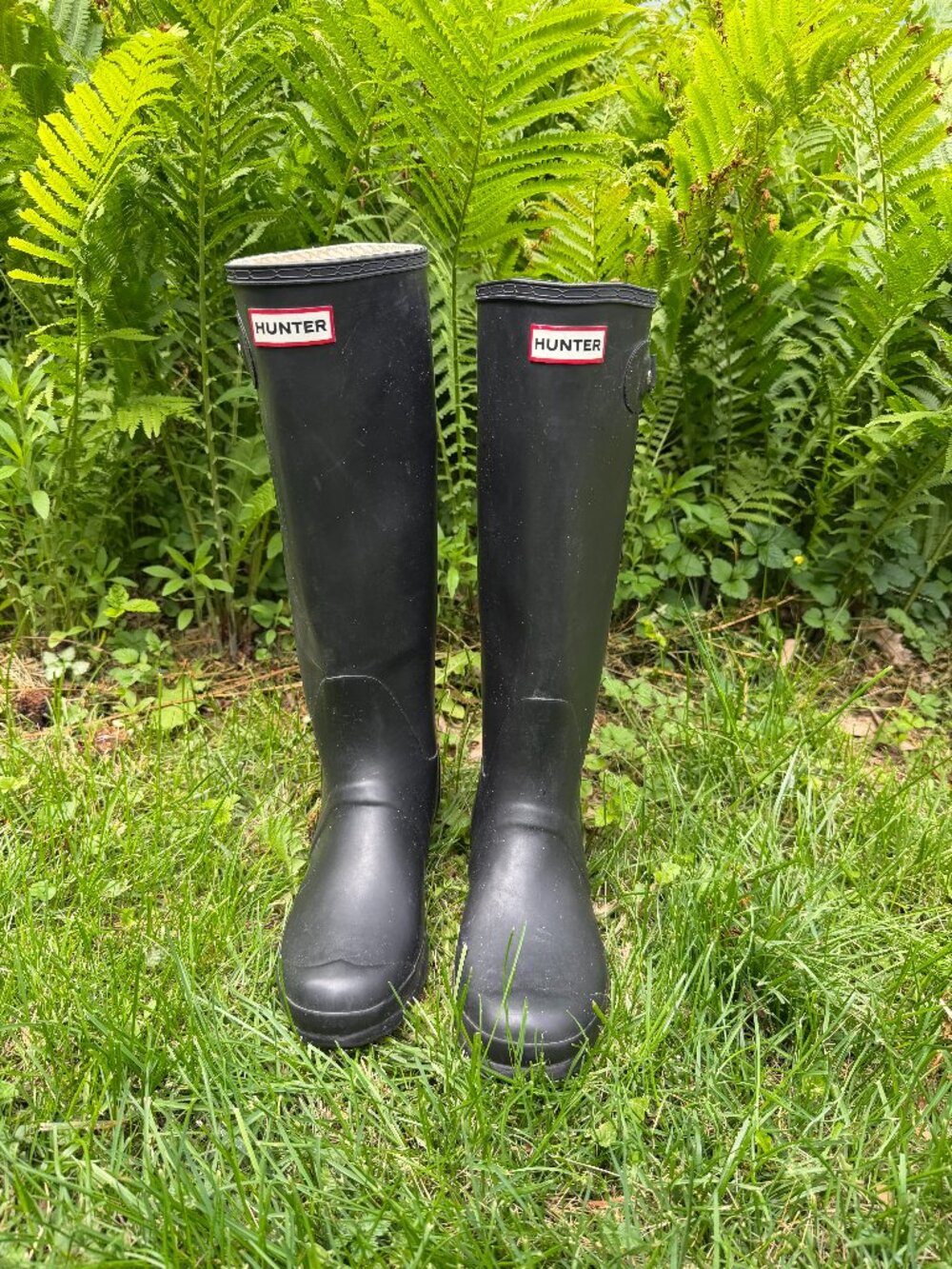 Hunter Original Tall Rain Boots Black Size 10 Minimal Wear